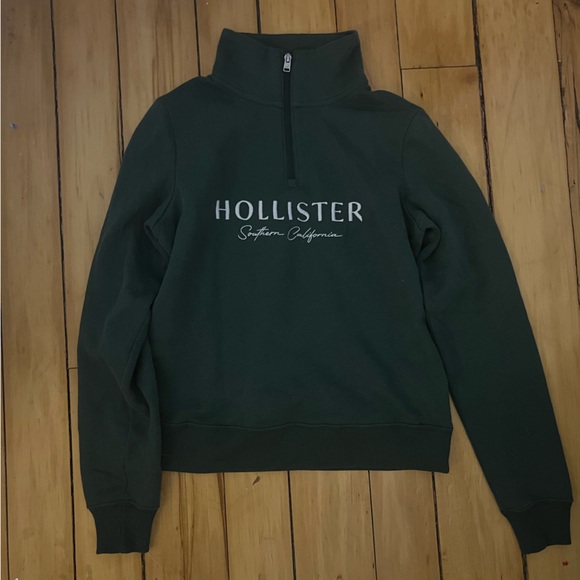 green 1/4 zip crewneck - Picture 1 of 3